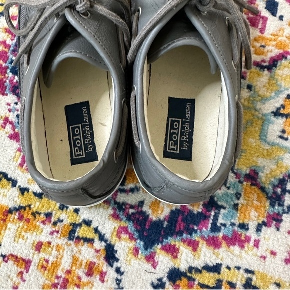Polo Ralph Lauren Parkstone Low Lace-Up Leather Shoes in Gray Size 13D main image 11